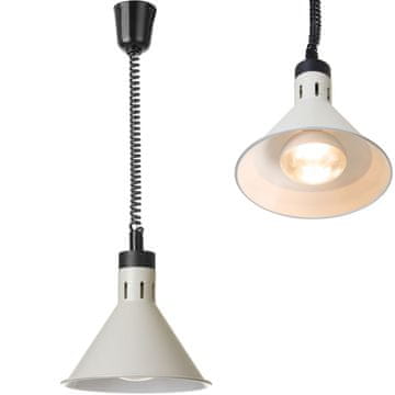 Hendi Konusna viseća lampa za zagrijavanje hrane, promjer 275 mm, 250 W - bijela