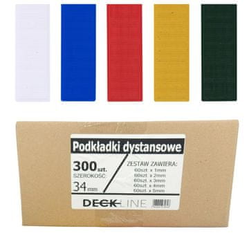 M34300 Montažni odstojnici 34mm MIX 300 kom 1-5mm M34300