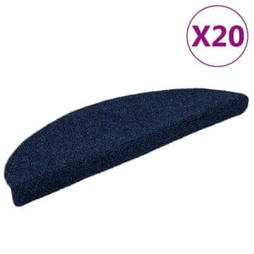 Vidaxl Samoljepljive prostirke za stepenice 20 kom. tamnoplave 56x17x3 cm