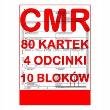 CMR teretni list 80 listova - 4 dijela - 20 kompleta - 10 komada