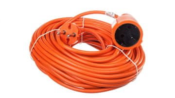 EMOS Vrtni produžni kabel 1-utičnica crna 20m /H05VV-F 2x1/ narančasti P01320