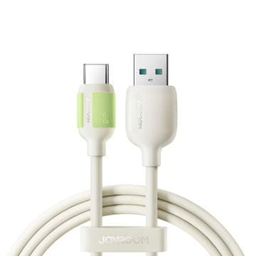 Joyroom USB-A - USB-C kabel s fluorescentnim vrhom 1,2 m - bež