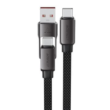 AceFast Kabel USB-C - USB-A / USB-C 480Mb/s 3A 0,2m - crni