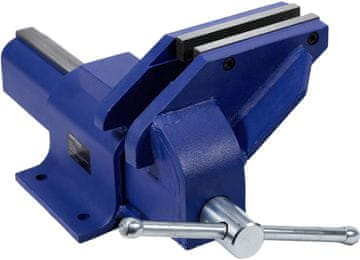 Nikcorp Profesionalna škripna stega 150 mm, bravarski škrip od lijevanog željeza, kaljene čeljusti, integrirano nakovanj, baza za montažu, 23 kg, za radionicu, obradu metala, servis automobila