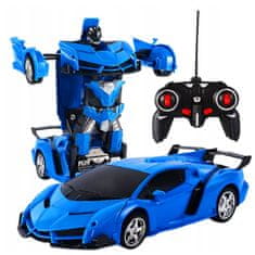 Lean-toys Daljinski upravljani transformirajući robot 2u1 - auto i meh s led efektima i driftom