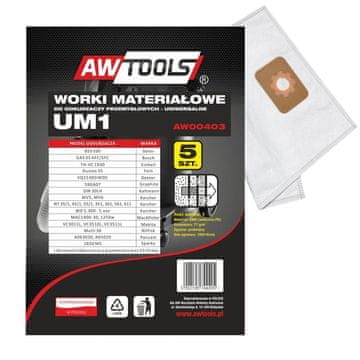awtools vrećice od mikrovlakana, set od 5, UM1 GAS35/VC3011L/VC3510L/VC3511L/S44
