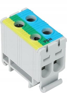 Tracon Electric SPOJNICA SABIRNICE plavo-zeleno-žuta 2 x 1,5 -16mm² 85 A TRACON FLEAL-16/2KZS