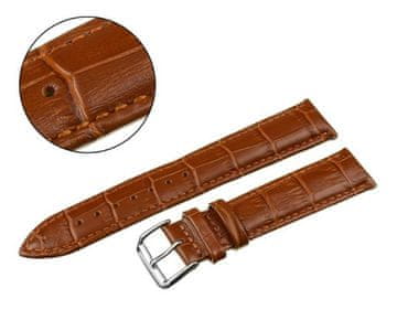 Pacific REMEN 22 MM XL W102L CROCODILE svijetlosmeđi remen, smeđi šavovi