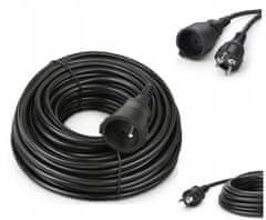 Vrtni električni produžni kabel 30M IP44 debljine 3x2,5 s uzemljenjem crne boje