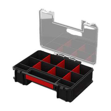 Qbrick SYSTEM DVA ORGANIZERA VIŠE s pretincima kutija za alat 1,7 l