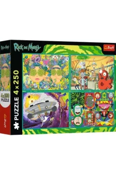 Rick and Morty Twisted Puzzle 4x250 dijelova Otkrijte svijet humora i izazova