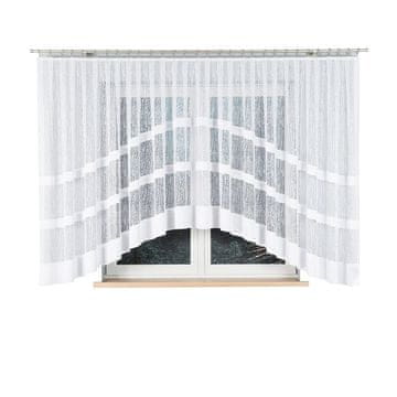 Wiktoria - Gotova žakard zavjesa s izrezom na dnu - 500x160 cm - bijela