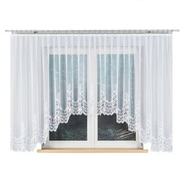 Berenika - Gotova žakard zavjesa s izrezom na dnu - 530x160 cm - bijela