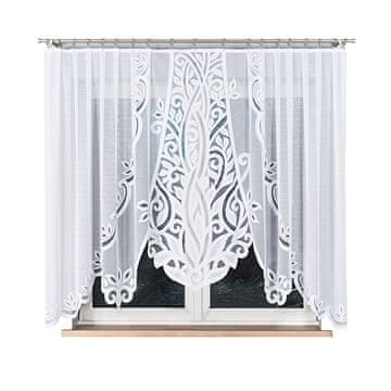 POLA - Gotova žakard zavjesa s izrezom na dnu - 300x160 cm - bijela