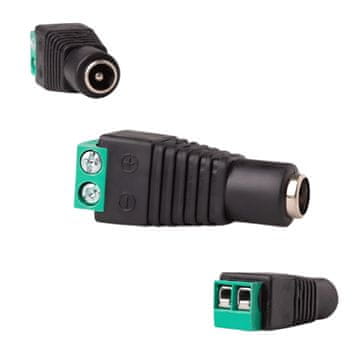 DC 5.5/2.1 utičnica s brzim konektorom za mono LED trake, ženska
