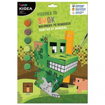KIDEA Komplet za bojanje po brojevima Stvori čarobnog 3D zmaja