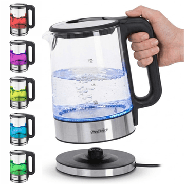 Mesko MS 1301 black stakleni čajnik 1,7 L s regulacijom temperature