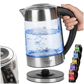 Adler AD 1247 stakleni čajnik 1,7 L s regulacijom temperature