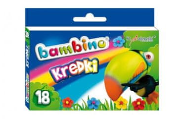 Bambino Woskowe Kredki 18 Kolorów Radości dla Młodych Artystów