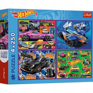 Trefl 13312 "4x250 - Trkaći automobili / Mattel Hot Wheels