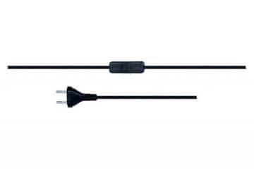 F-ELEKTRO Spojni kabel s prekidačem, crni plosnati, OMYp 2x0,75