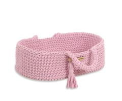 MY SWEET BABY Nosiljka za lutke Moses Basket boho pamučna - roza