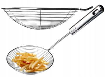 Skimmer, žlica s prorezima, cjedilo, metalno cjedilo