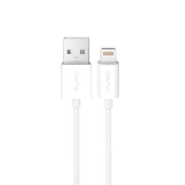 Puro USB-A - iPhone Lightning tpe 12W 2m kabel - bijeli