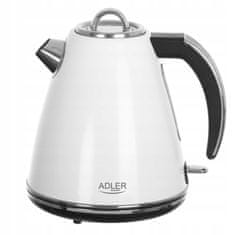 Adler AD 1343 bijeli metalni čajnik 1,5 L STRIX
