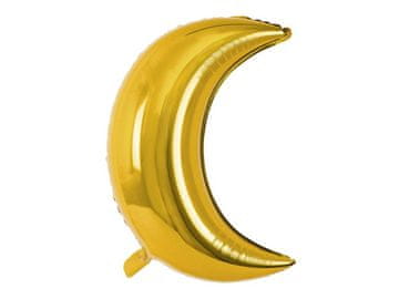 PartyDeco Folija balon u obliku mjeseca, 60 cm, zlatni
