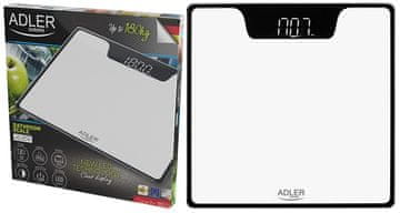 Adler AD 8174 bijela kupaonska vaga s LED zaslonom