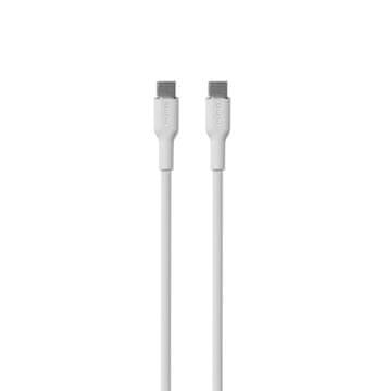 Puro USB-C 60W silikonski kabel 1,5 m - bijeli