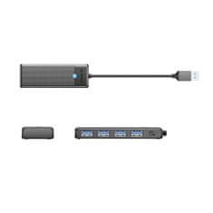 Orico ADAPTER ZA RAZDJELJIVANJE 4U1 USB-A NA 4X USB-A BRZI PRIJENOS CRNI