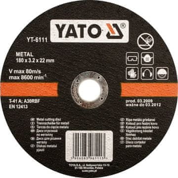 TOYA Yato štit MET. 125*1,2*22 5923