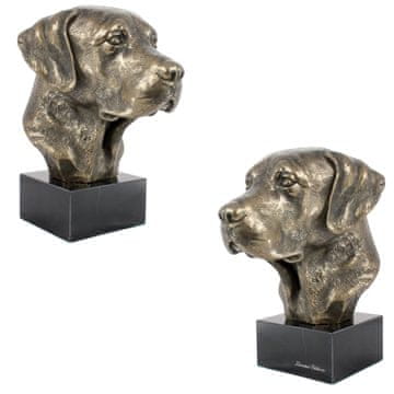 Labrador retriver - statua psa, bista na kamenom postolju, skulptura, trofej za izložbu pasa tvrtke