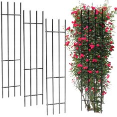 TG77602 Metalna vrtna pergola, potpora za biljke, ruže, cvijeće, set od 3 rešetke.