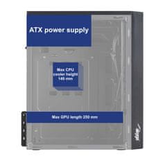 Akyga AK36BK Micro ATX kućište za računalo, PC Tower USB 3.0 crno