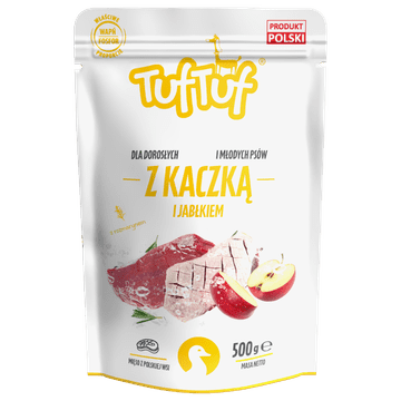 TufTuf mokra hrana za pse Patka s Jabukom, vrećica 500g, pašteta