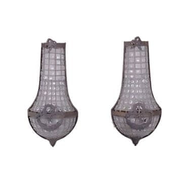 Dvije zidne lampe u baroknom stilu s kristalima