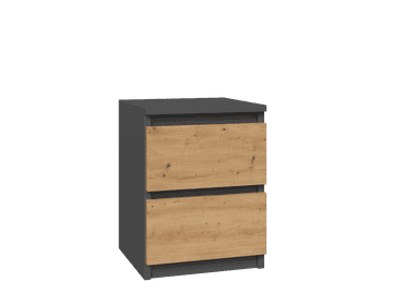 Topeshop Noćni ormarić Malwa M2 ANTRACIT ARTISAN