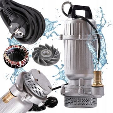Pumpa za prljavu vodu s drobilicom, vrtna, za kišnicu, 1600 W