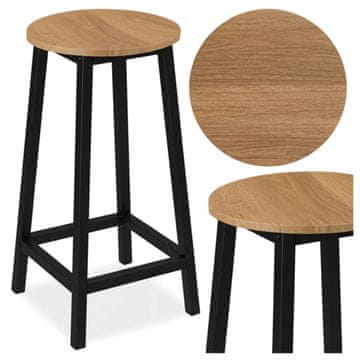 EH Flint Modern Oak loft industrijska stolica