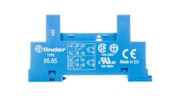 BikeFinder Podnožje za releje serije 40.51/40.52/40.61/44.52/44.62, vijčani priključci, montaža na DIN šinu 35 mm (metalna kopča) 95.65SMA
