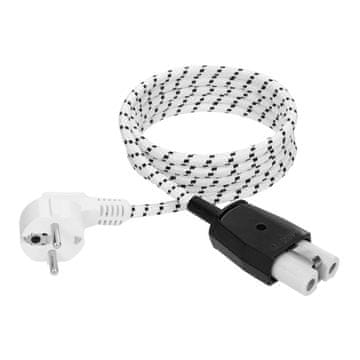 PLETENI KABEL ZA NAPAJANJE S KAPICOM 1,9 M 3 x 0,75 MM2 BIJELO-CRNI