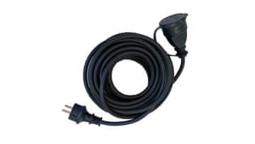 Produžni kabel za radionicu s 1 utičnicom, guma otporna na prskanje, 1x2P+Z H05RR 3Gx1.5 20m IP44 / 10397