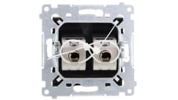 Simon 54 Dvostruka računalna utičnica RJ45 kategorija 6 zaštićena s poklopcem protiv prašine (modul) mat crna D62E.01/49