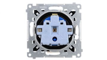 Simon 54 Podatkovna utičnica s autorizacijskim ključem (modul) 16A 250V vijčani terminali crna mat DGD1.01/49