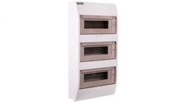 Modularna razvodna ploča 3x12 nadžbukna IP40 s poklopcem za dim i terminalima S-36+staklo+N+PE 800602 ENE-00355