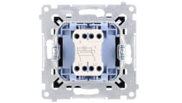 Simon 54 Križni konektor s LED pozadinskim osvjetljenjem (modul) 10AX 250V brzi konektori, mat crni DW7L.01/49
