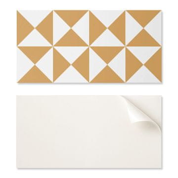 COLORAY Komplet vinilnih pločica s trokutastim geometrijskim uzorkom, jednostavna montaža, 6x60x30 cm